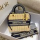 Replica Dior Medium Lady Dior Bag Wicker and Oblique Jacquard Blue Fake Replica Dior Medium Lady Dior Bag Wicker and Oblique Jacquard Blue Fake