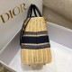 Replica Dior Medium Lady Dior Bag Wicker and Oblique Jacquard Blue Fake Replica Dior Medium Lady Dior Bag Wicker and Oblique Jacquard Blue Fake