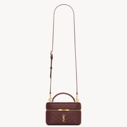 Replica YSL Saint Laurent Gaby Mini Vanity Bag Bordeaux Fake