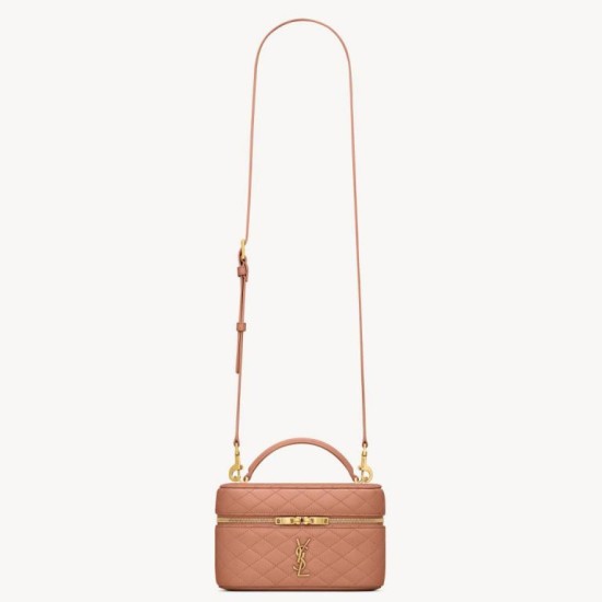 Replica YSL Saint Laurent Gaby Mini Vanity Bag in Barely Pink Fake Replica YSL Saint Laurent Gaby Mini Vanity Bag in Barely Pink Fake