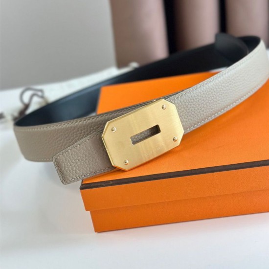 Replica Hermes Neo Reversible Belt 32MM Gray/Black Clemence 