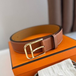 Replica Hermes Romain 35MM Belt Clemence Brown