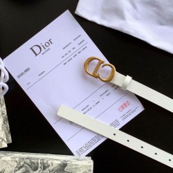 Replica Dior Saddle 20MM Belt White Fake