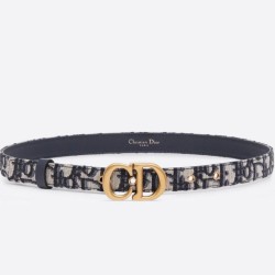 Replica Dior Saddle 20MM Belt Dior Oblique Jacquard Blue Fake