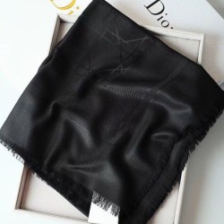Replica Christian Dior Cannage Shawl 140cm Black Fake