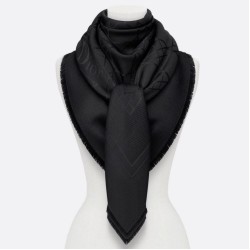 Replica Christian Dior Cannage Shawl 140cm Black Fake