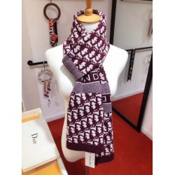Replica Dior CD Oblique Stole Wool and Cashmere Bordeaux Fake Replica Dior CD Oblique Stole Wool and Cashmere Bordeaux Fake
