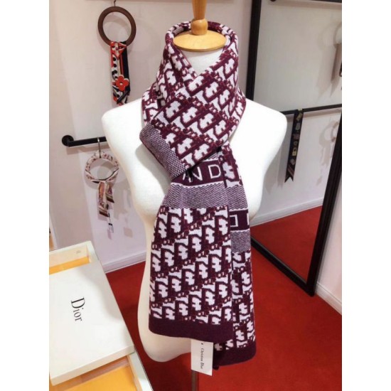 Replica Dior CD Oblique Stole Wool and Cashmere Bordeaux Fake Replica Dior CD Oblique Stole Wool and Cashmere Bordeaux Fake