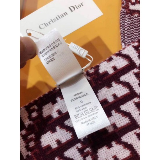 Replica Dior CD Oblique Stole Wool and Cashmere Bordeaux Fake Replica Dior CD Oblique Stole Wool and Cashmere Bordeaux Fake