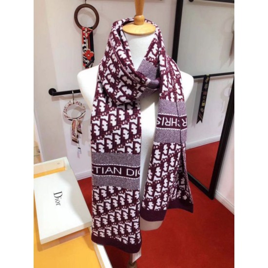 Replica Dior CD Oblique Stole Wool and Cashmere Bordeaux Fake Replica Dior CD Oblique Stole Wool and Cashmere Bordeaux Fake