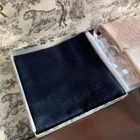 Replica Dior Oblique Shawl 140 CM Navy Blue Fake Replica Dior Oblique Shawl 140 CM Navy Blue Fake