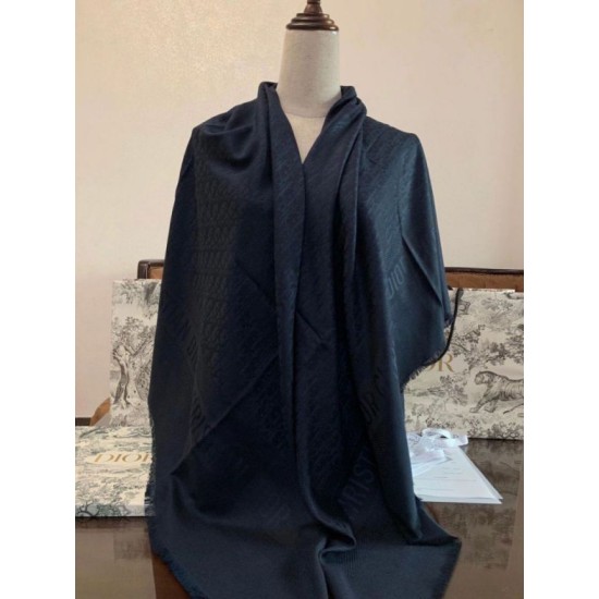 Replica Dior Oblique Shawl 140 CM Navy Blue Fake Replica Dior Oblique Shawl 140 CM Navy Blue Fake