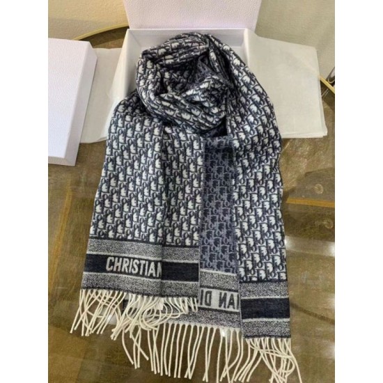 Replica Dior Oblique Scarf Blue Cashmere Fake Replica Dior Oblique Scarf Blue Cashmere Fake