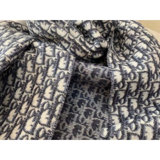 Replica Dior Oblique Scarf Blue Cashmere Fake Replica Dior Oblique Scarf Blue Cashmere Fake