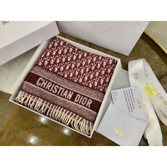 Replica Dior Oblique Scarf Cashmere Burgundy Fake Replica Dior Oblique Scarf Cashmere Burgundy Fake