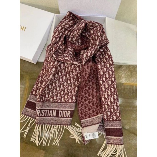 Replica Dior Oblique Scarf Cashmere Burgundy Fake Replica Dior Oblique Scarf Cashmere Burgundy Fake