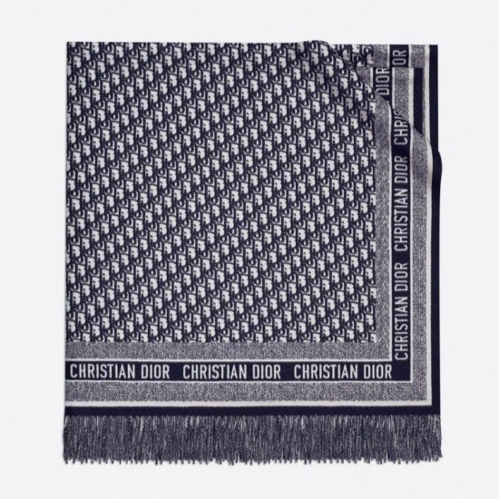Replica Dior Oblique Blanket Wool and Angora Navy Blue Fake Replica Dior Oblique Blanket Wool and Angora Navy Blue Fake