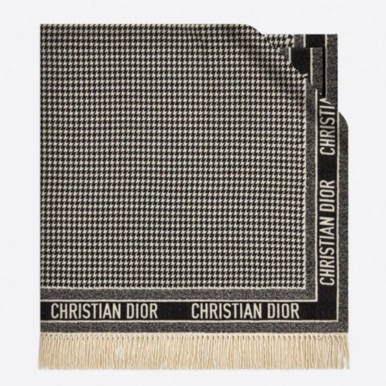 Replica Dior 30 Montaigne Blanket Houndstooth Cashmere and Wool Fake Replica Dior 30 Montaigne Blanket Houndstooth Cashmere and Wool Fake