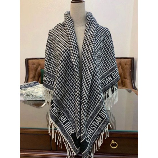 Replica Dior 30 Montaigne Blanket Houndstooth Cashmere and Wool Fake Replica Dior 30 Montaigne Blanket Houndstooth Cashmere and Wool Fake