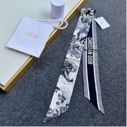 Replica Dior Toile de Jouy Sauvage Mitzah Scarf Silk Twill Blue Fake