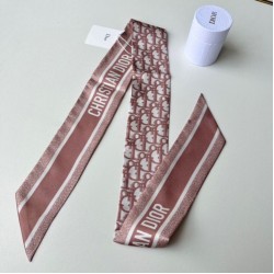 Replica Dior Oblique Mitzah Scarf Silk Twill Pink Fake