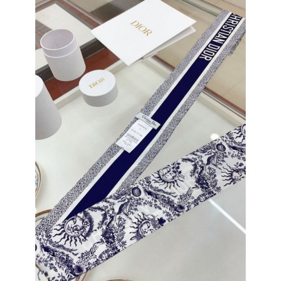 Replica Dior Toile de Jouy Soleil Mitzah Scarf Silk Twill Blue Fake Replica Dior Toile de Jouy Soleil Mitzah Scarf Silk Twill Blue Fake