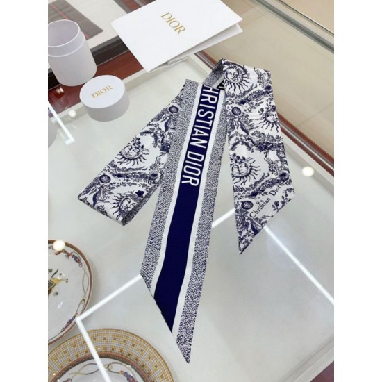 Replica Dior Toile de Jouy Soleil Mitzah Scarf Silk Twill Blue Fake Replica Dior Toile de Jouy Soleil Mitzah Scarf Silk Twill Blue Fake