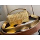 Replica Fendi Baguette Medium Bag With FF Motif Gold Fake Replica Fendi Baguette Medium Bag With FF Motif Gold Fake