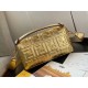 Replica Fendi Baguette Medium Bag With FF Motif Gold Fake Replica Fendi Baguette Medium Bag With FF Motif Gold Fake