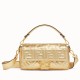 Replica Fendi Baguette Medium Bag With FF Motif Gold Fake Replica Fendi Baguette Medium Bag With FF Motif Gold Fake