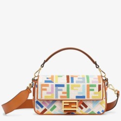 Replica Fendi Baguette Medium Bag Multicolour Canvas Fake