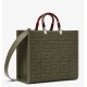 Replica Fendi Sunshine Medium Shopper Bag FF Fabric Green Fake Replica Fendi Sunshine Medium Shopper Bag FF Fabric Green Fake