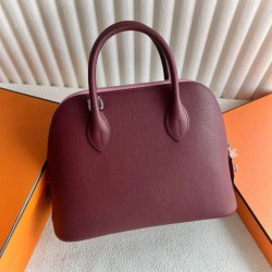 Replica Hermes Bolide 1923 25 Handmade Bag Rouge H Evercolor Fake