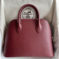 Replica Hermes Bolide 1923 25 Handmade Bag Rouge H Evercolor Fake