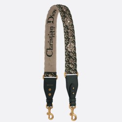 Replica Dior Oblique Shoulder Strap Green Fake