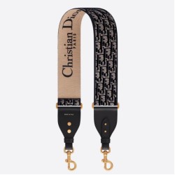 Replica Dior Shoulder Strap Dior Oblique Embroidered Velvet Blue Fake