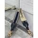 Replica Dior Shoulder Strap with Ring Embroidery Canvas Blue Fake Replica Dior Shoulder Strap with Ring Embroidery Canvas Blue Fake