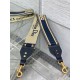 Replica Dior Shoulder Strap with Ring Embroidery Canvas Blue Fake Replica Dior Shoulder Strap with Ring Embroidery Canvas Blue Fake