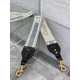 Replica Dior Shoulder Strap with Ring Embroidery Canvas Grey Fake Replica Dior Shoulder Strap with Ring Embroidery Canvas Grey Fake