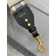 Replica Dior Shoulder Strap with Ring Embroidery Canvas Grey Fake Replica Dior Shoulder Strap with Ring Embroidery Canvas Grey Fake