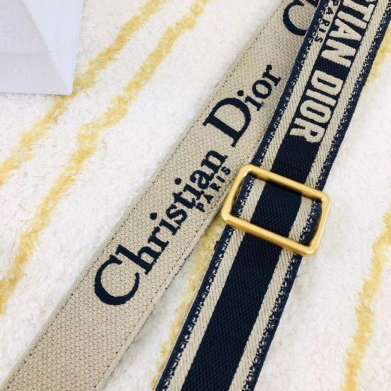 Replica Dior Embroidery Adjustable Shoulder Strap Blue Fake Replica Dior Embroidery Adjustable Shoulder Strap Blue Fake