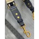 Replica Dior Adjustable Shoulder Strap with Ring Embroidery Blue Fake Replica Dior Adjustable Shoulder Strap with Ring Embroidery Blue Fake