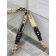 Replica Dior Adjustable Shoulder Strap with Ring Embroidery Black Fake Replica Dior Adjustable Shoulder Strap with Ring Embroidery Black Fake