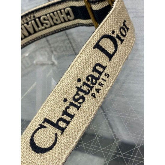 Replica Dior Adjustable Shoulder Strap with Ring Embroidery Black Fake Replica Dior Adjustable Shoulder Strap with Ring Embroidery Black Fake