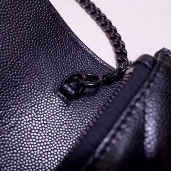 Replica YSL Saint Laurent WOC Envelope Chain Wallet All Black Fake Replica YSL Saint Laurent WOC Envelope Chain Wallet All Black Fake