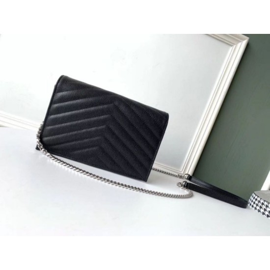 Replica YSL Saint Laurent WOC Envelope Chain Wallet Noir Fake Replica YSL Saint Laurent WOC Envelope Chain Wallet Noir Fake
