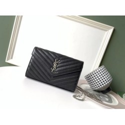 Replica YSL Saint Laurent WOC Monogram Chain Wallet Noir Fake Replica YSL Saint Laurent WOC Monogram Chain Wallet Noir Fake