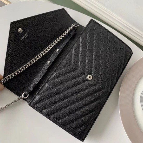 Replica YSL Saint Laurent WOC Monogram Chain Wallet Noir Fake Replica YSL Saint Laurent WOC Monogram Chain Wallet Noir Fake