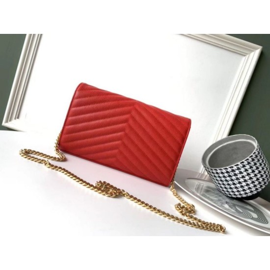 Replica YSL Saint Laurent WOC Monogram Chain Wallet Red Fake Replica YSL Saint Laurent WOC Monogram Chain Wallet Red Fake