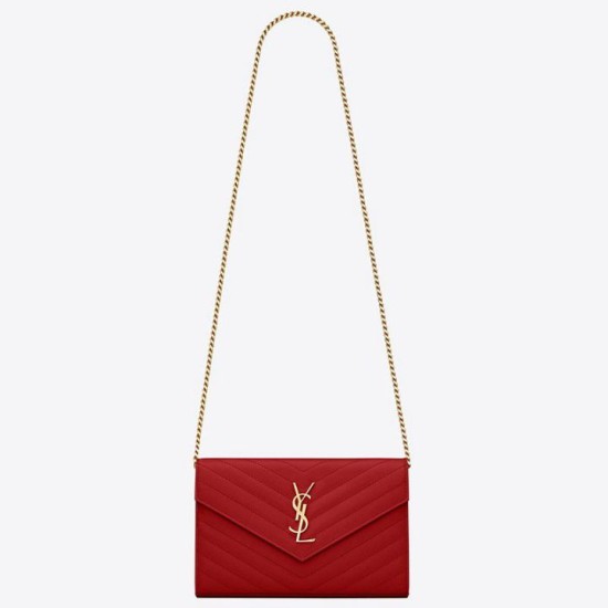 Replica YSL Saint Laurent WOC Monogram Chain Wallet Red Fake Replica YSL Saint Laurent WOC Monogram Chain Wallet Red Fake